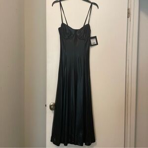 Norma Kamali Black Foil Bustier dress size medium